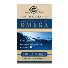 Load image into Gallery viewer, Solgar Wild Alaskan Full Spectrum Omega (120 softgels)