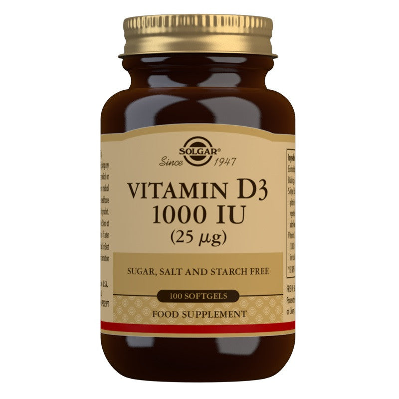 Solgar Vitamin D3 1000iu (100 Softgels)