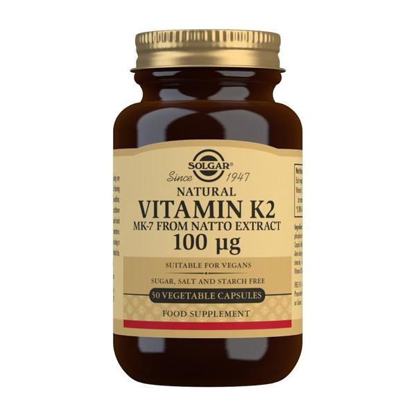 Solgar Vitamin K2 100mcg Veg. Capsules (50)