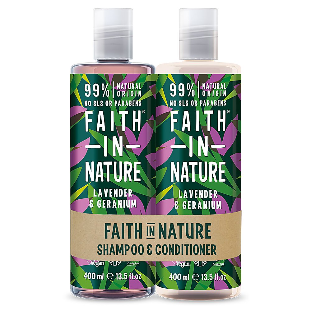 Faith in Nature Lavender & Geranium Banded Shampoo & Conditioner