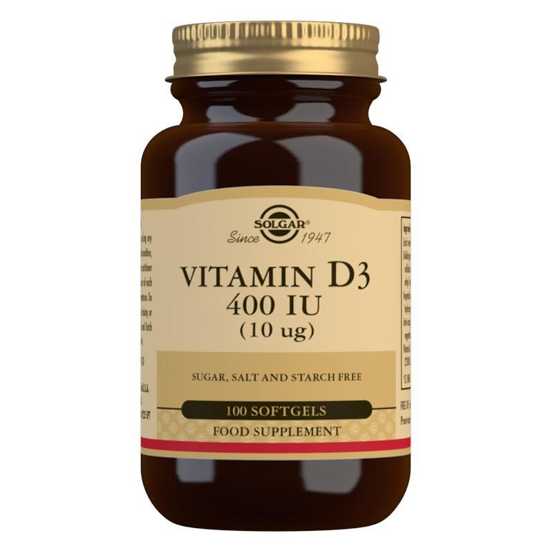 Solgar Vitamin D3 400iu  100 softgels