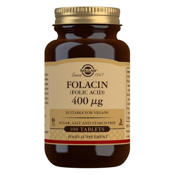 Solgar Folacin ( Folic Acid) 400mcg (100 Tablets)
