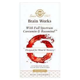 Solgar Brain Works - WIth Full Spectrum Curcumin & Bacomind 60 Capsules